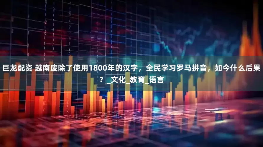 巨龙配资 越南废除了使用1800年的汉字，全民学习罗马拼音，如今什么后果？_文化_教育_语言