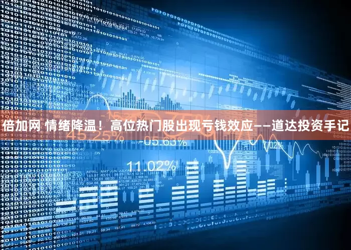 倍加网 情绪降温！高位热门股出现亏钱效应——道达投资手记